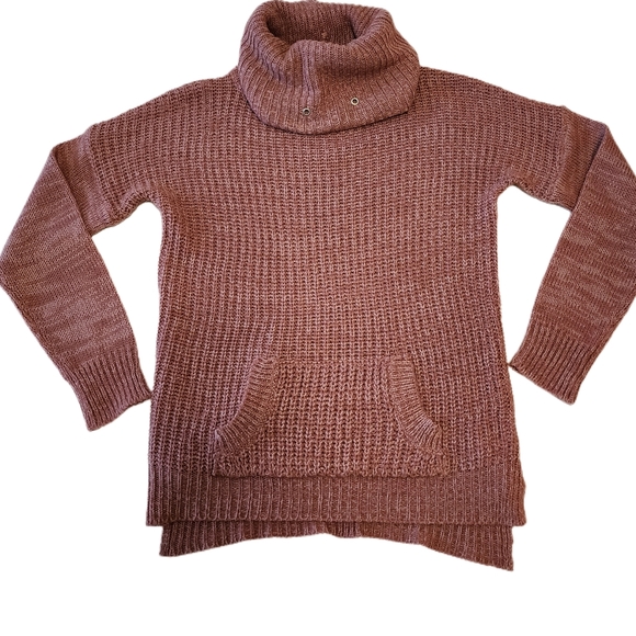 Turtleneck Sweater Pale Wine Pink Large - Picture 2 of 12